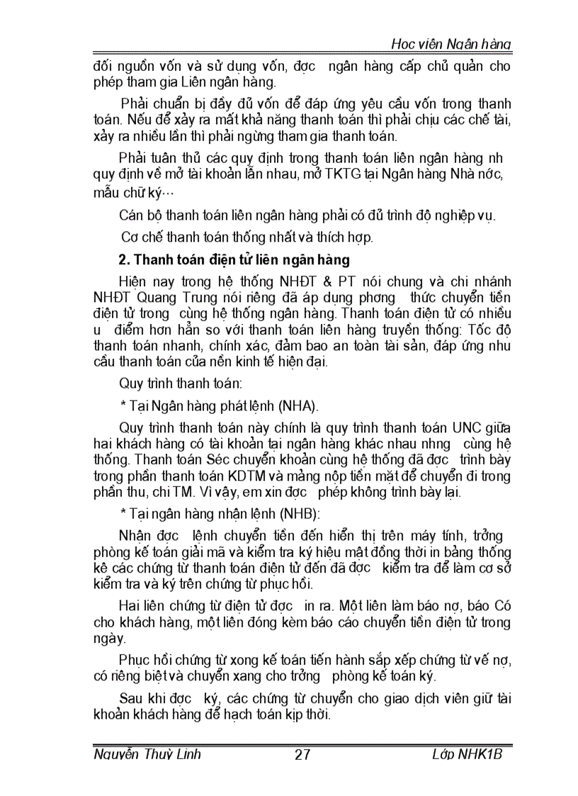 image for page Báo cáo thực tập tại NHĐT PT Quang Trung