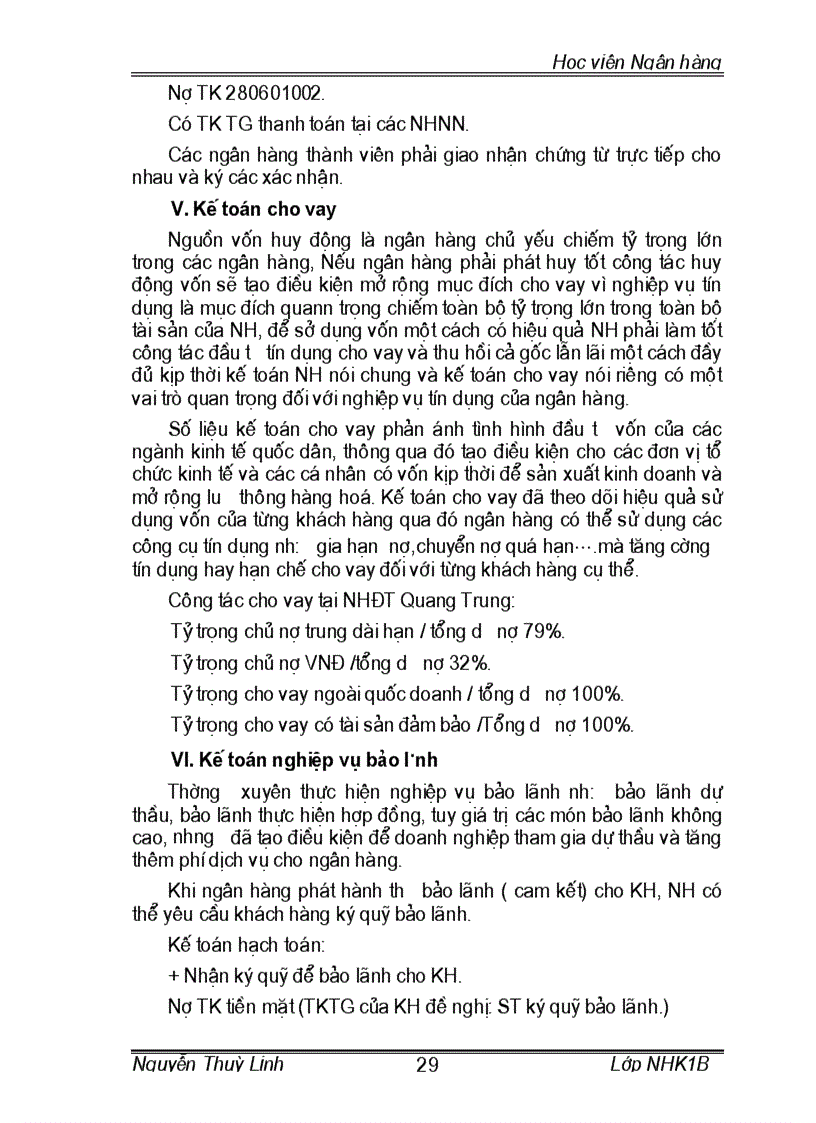 image for page Báo cáo thực tập tại NHĐT PT Quang Trung