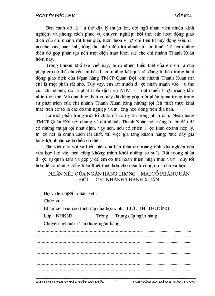 image for page Báo cáo thực tập tại Ngân hàng Thương mại Cổ phần Quân đội chi nhánh Thanh Xuân