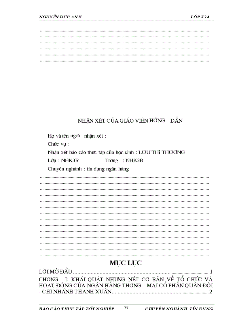 image for page Báo cáo thực tập tại Ngân hàng Thương mại Cổ phần Quân đội chi nhánh Thanh Xuân