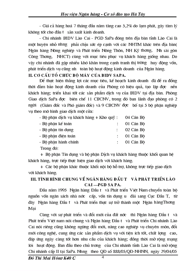 image for page Báo cáo thực tập tại BIDV SaPa 1