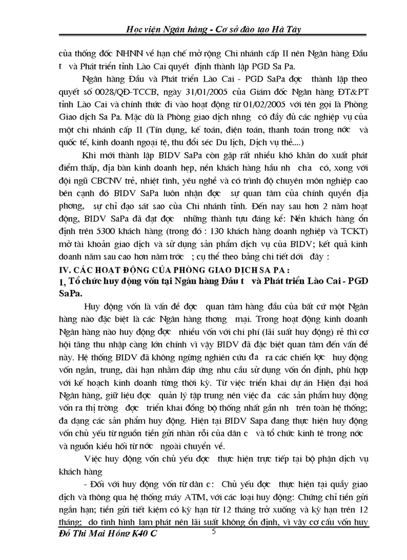 image for page Báo cáo thực tập tại BIDV SaPa 1