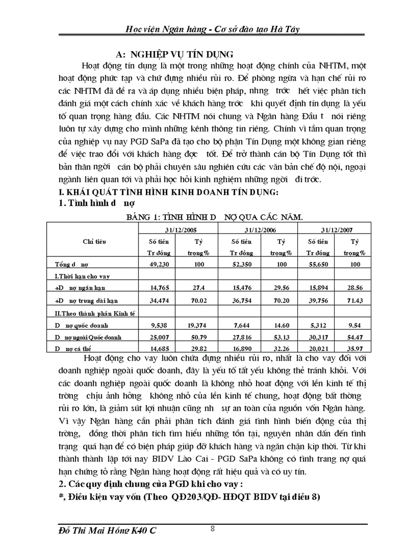 image for page Báo cáo thực tập tại BIDV SaPa 1