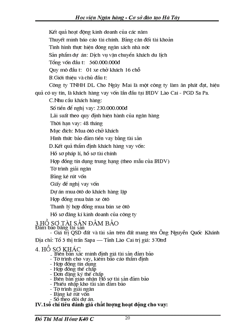 image for page Báo cáo thực tập tại BIDV SaPa 1