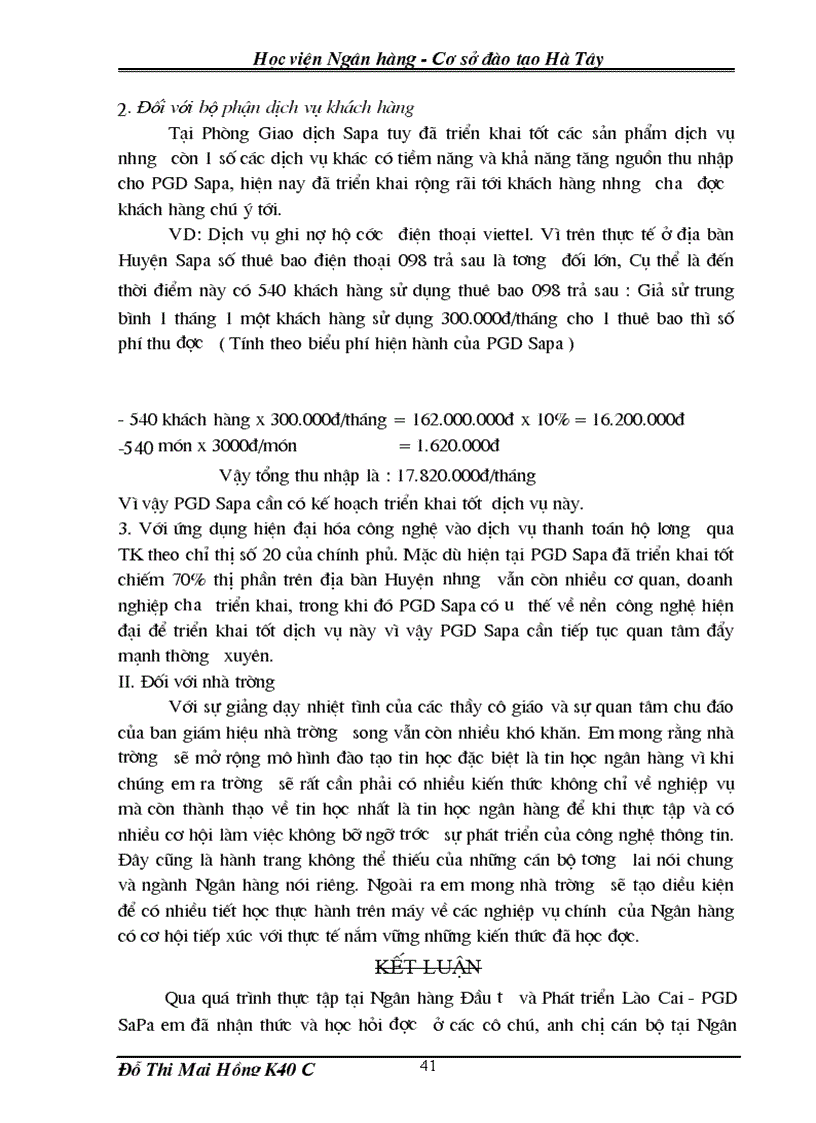 image for page Báo cáo thực tập tại BIDV SaPa 1