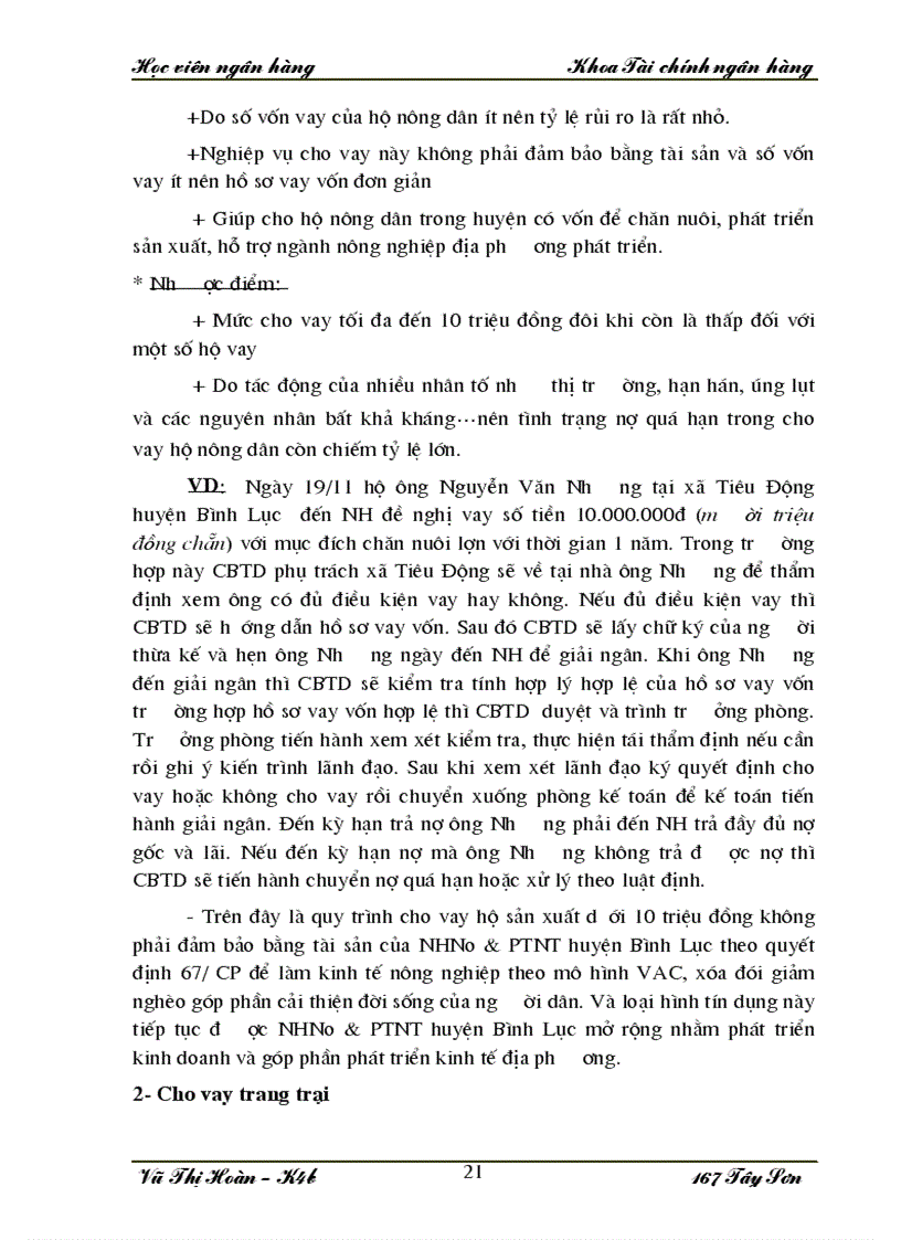image for page Báo cáo thực tập tại Chi nhánh NHNo PTNT chi nhánh huyện Bình Lục 1