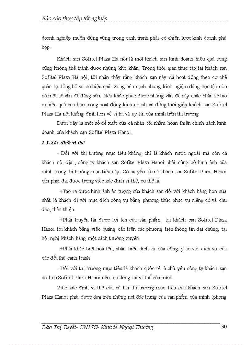 image for page Thực trạng kinh doanh lưu trú của khách sạn Sofitel Plaza Hanoi