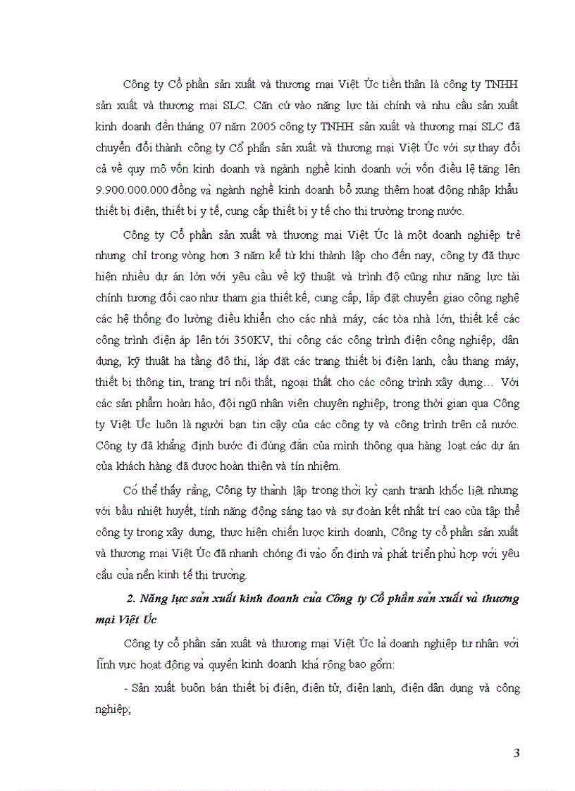 image for page Hoạt động kinh doanh nhập khẩu của Công ty Cổ phần sản xuất và thương mại Việt Úc