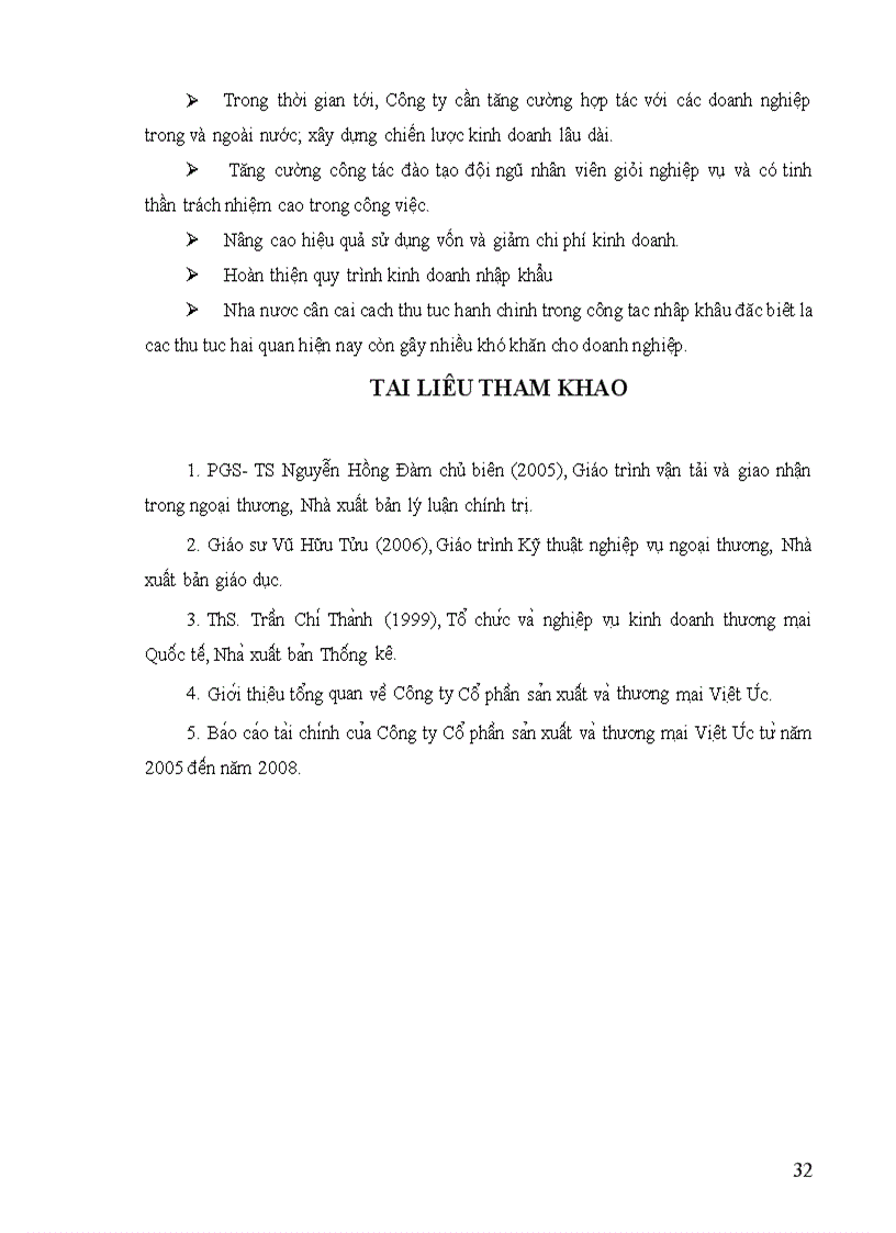 image for page Hoạt động kinh doanh nhập khẩu của Công ty Cổ phần sản xuất và thương mại Việt Úc