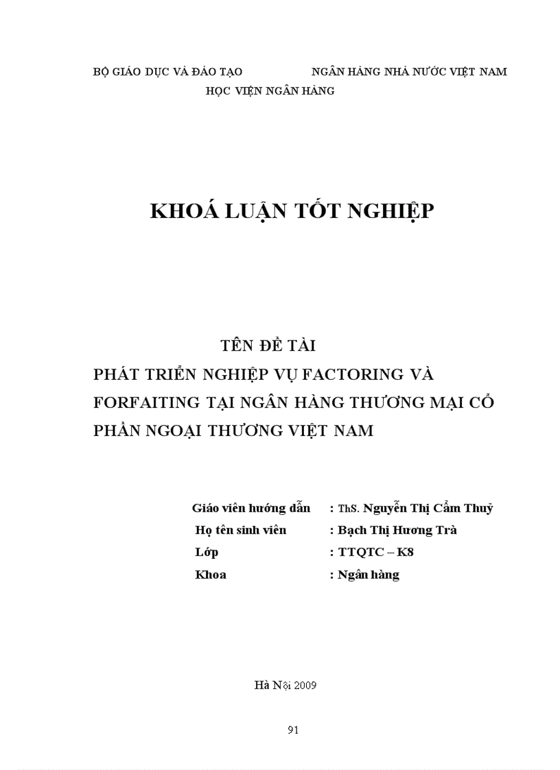 image for page Phát triển nghiệp vụ Factoring và Forfaiting tại Ngân hàng TMCP Ngoại thương Việt Nam trong tài trợ thương mại quốc tế 1