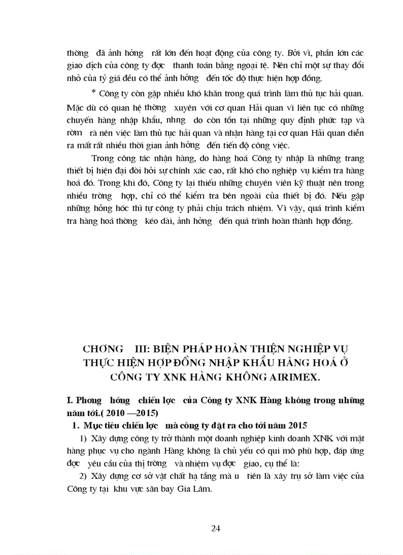 image for page Tình hình thực hiện hợp đồng nhập khẩu hàng hoá ở công ty Xuất Nhập khẩu Hàng không