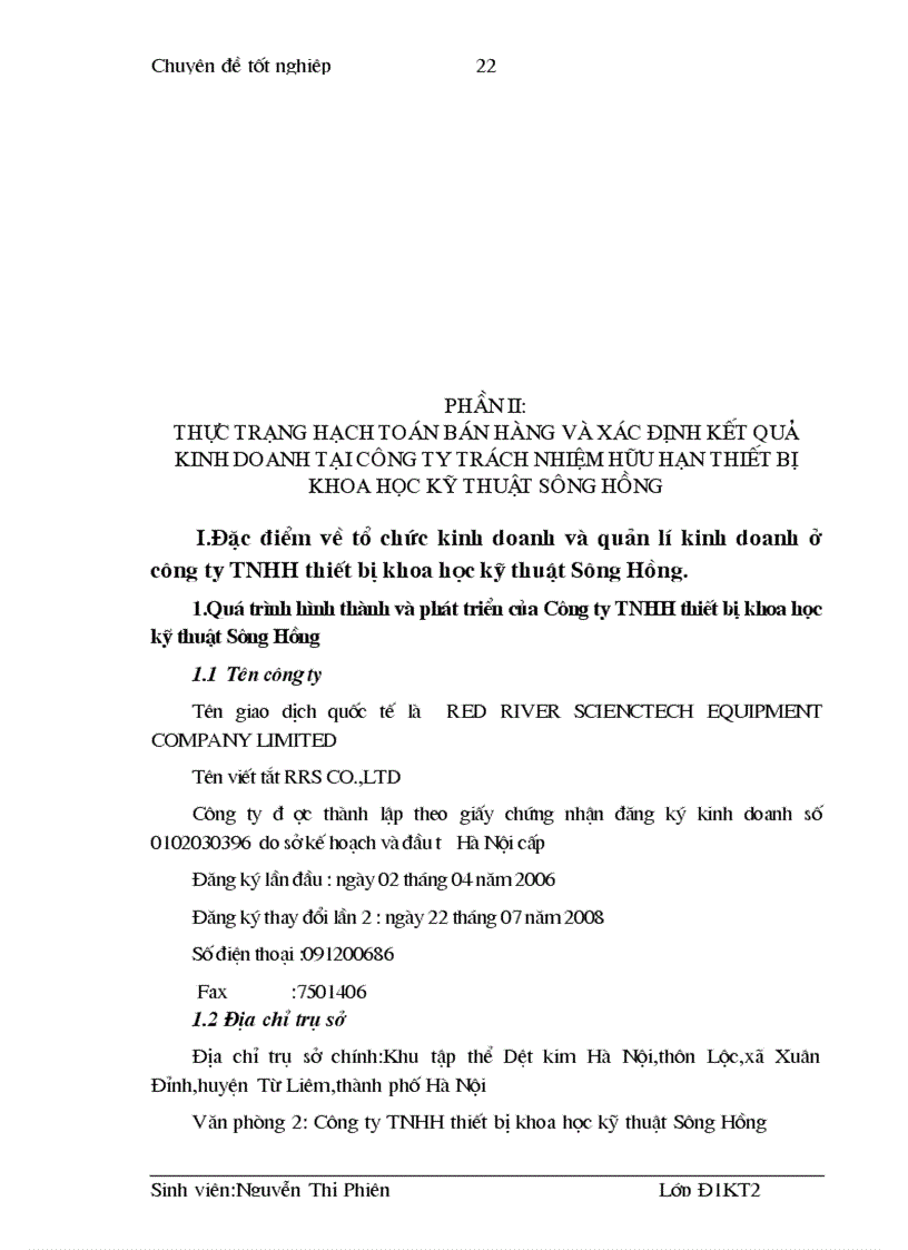 image for page Hoàn thiện kế toán bán hàng và xác định kết quả kinh doanh tại công ty TNHH Thiết bị khoa học kỹ thuật Sông Hồng 1