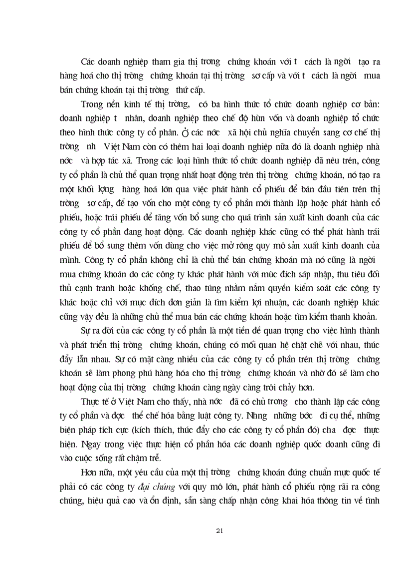 image for page Vai trò của thị trường chứng khoán và sự cần thiết của việc hình thành và phát triển thị trường chứng khoán ở Việt Nam đặc biệt là một số biện pháp tạo ra hàng hoá cho TTCK Việt Nam