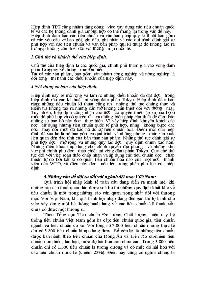 image for page Hiệp định rào cản kỹ thuật thách thức đối với hàng dệt may Việt Nam trước ngưỡng cửa gia nhập WTO 1