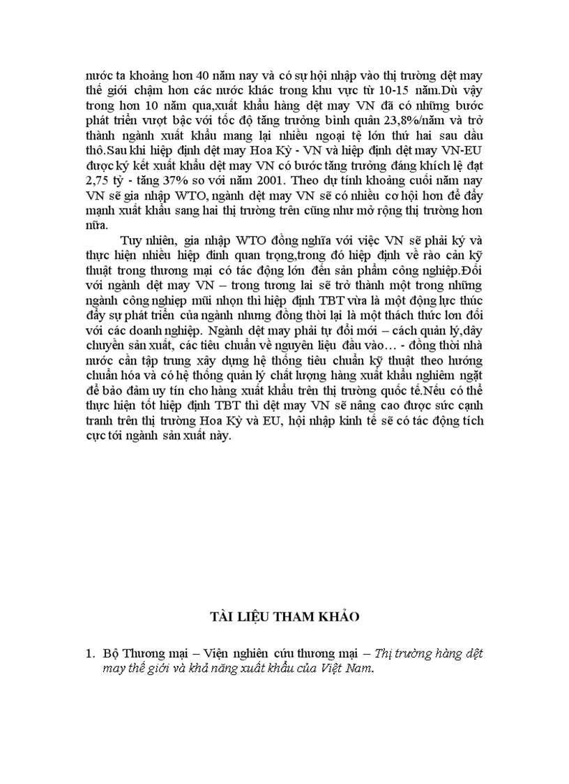 image for page Hiệp định rào cản kỹ thuật thách thức đối với hàng dệt may Việt Nam trước ngưỡng cửa gia nhập WTO 1