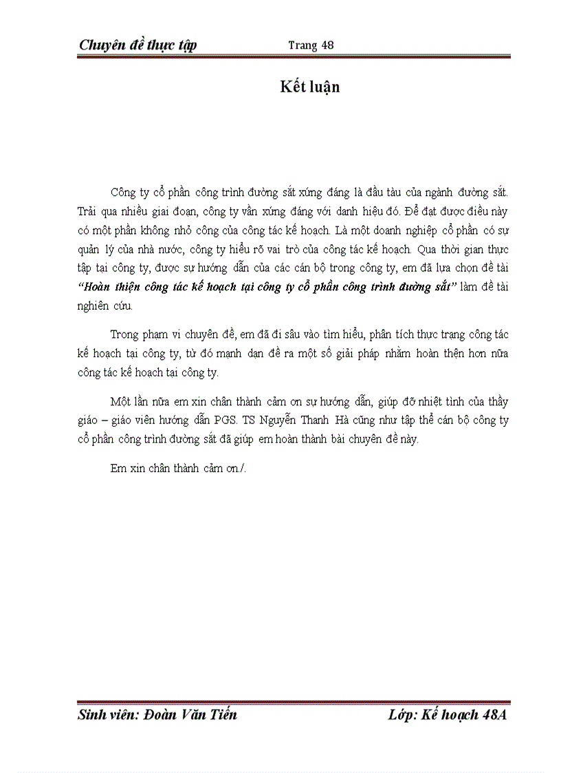 image for page Hoàn thiện công tác kế hoạch tại công ty cổ phần công trình đường sắt 1