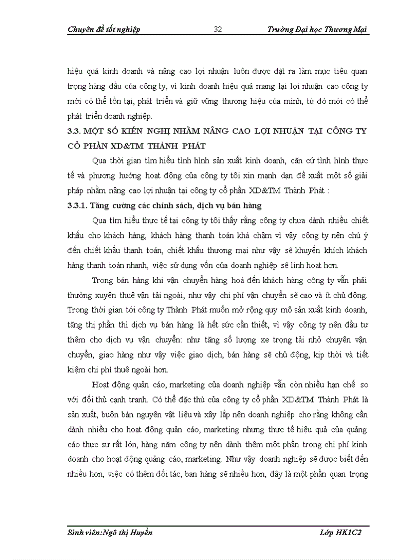 image for page Lợi nhuận và nâng cao lợi nhuận trong công ty cổ phần XD TM Thành Phát