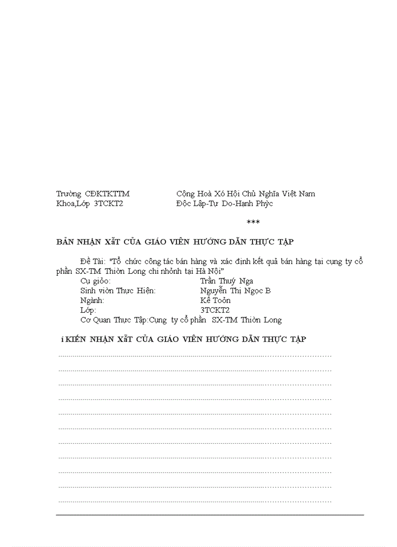 image for page Kế toán thành phẩm bán hàng và xác định kết quả bỏn hàng tại cụng ty Cổ Phần SX TM Thiên Long