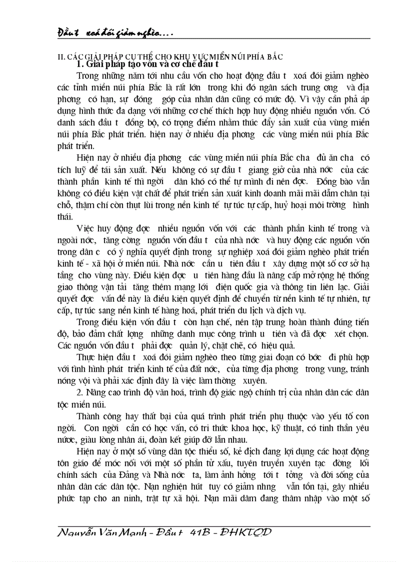 image for page Đầu tư xoá đói giảm nghèo các tỉnh miền núi phía Bắc thực trạng và giải pháp