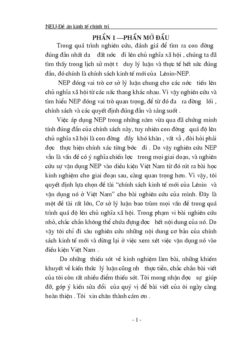 image for page Chính sách kinh tế mới của Lênin và vận dụng nó ở Việt Nam 1