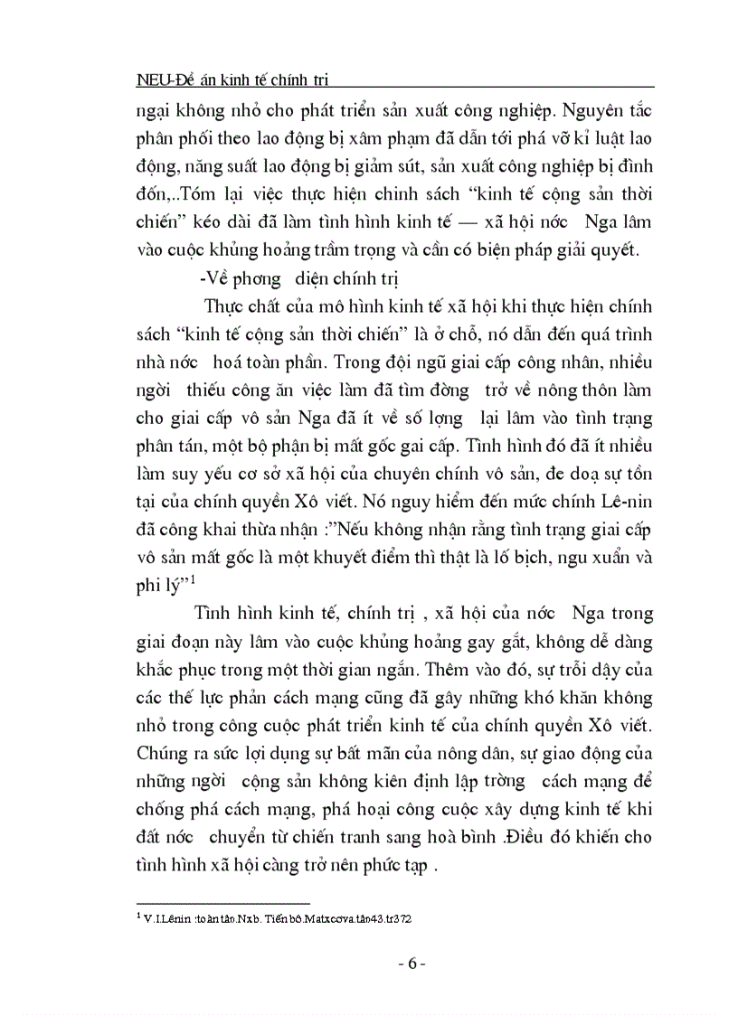 image for page Chính sách kinh tế mới của Lênin và vận dụng nó ở Việt Nam 1