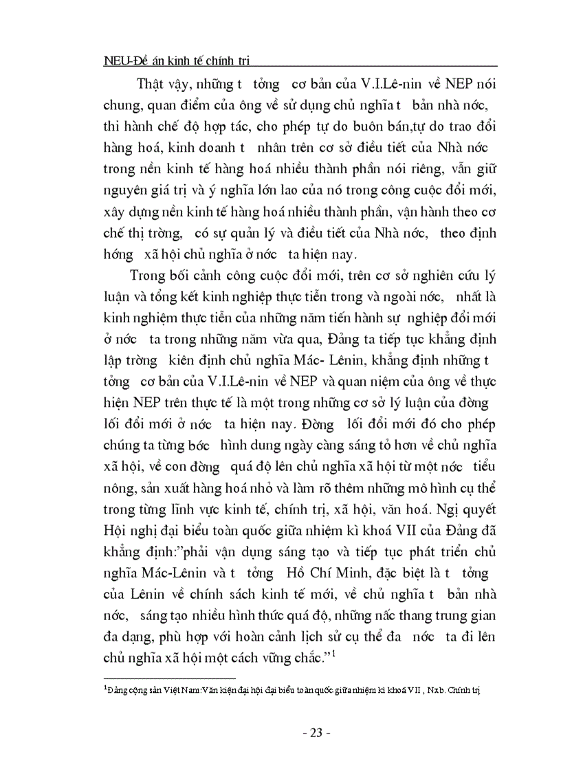image for page Chính sách kinh tế mới của Lênin và vận dụng nó ở Việt Nam 1