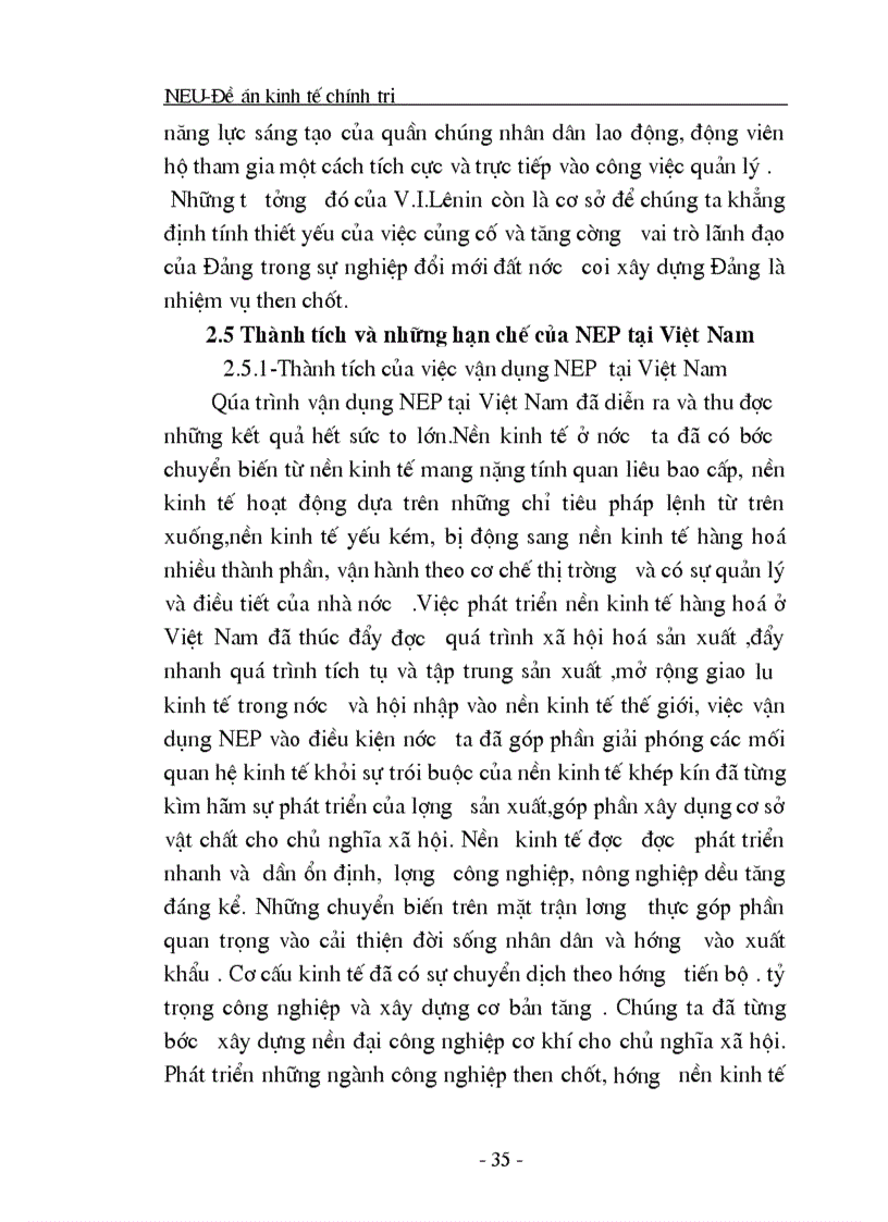 image for page Chính sách kinh tế mới của Lênin và vận dụng nó ở Việt Nam 1