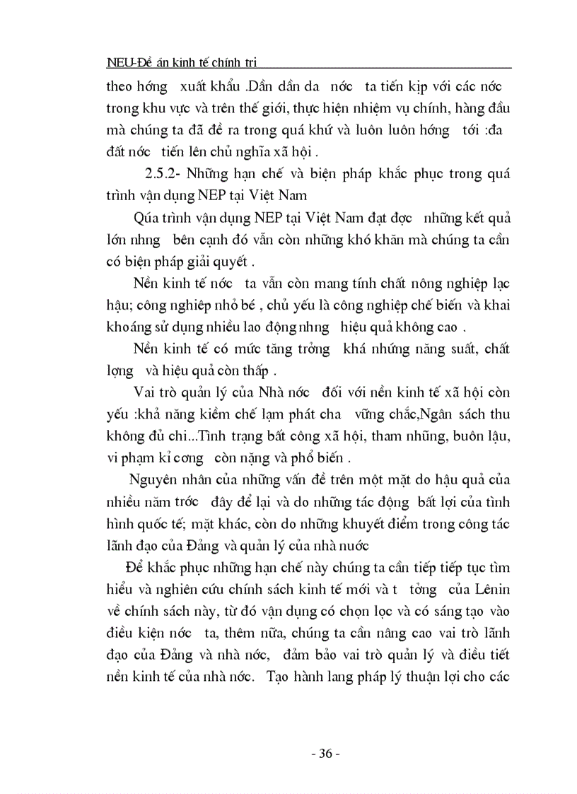 image for page Chính sách kinh tế mới của Lênin và vận dụng nó ở Việt Nam 1