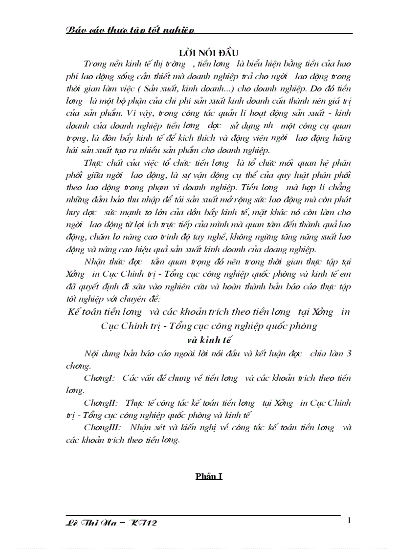 image for page Kế toán tiền lương và các khoản trích theo tiền lương tại Xưởng in Cục Chính trị Tổng cục công nghiệp quốc phòng và kinh tế 1