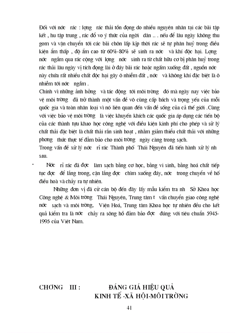 image for page Đánh giá hiệu quả Kinh tế xã hội môi trường trong quá trình thu gom vận chuyển và xử lý rác thải của Công ty Quản lý đô thị Thái Nguyên