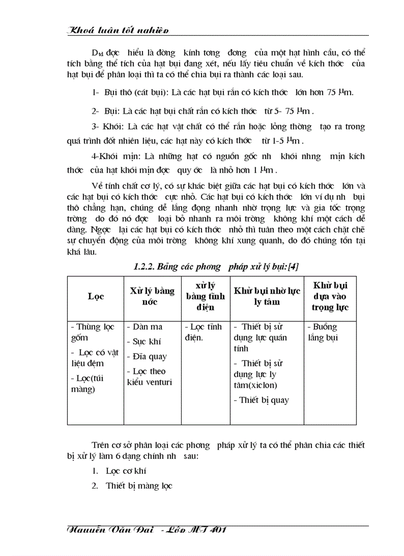 image for page Tách bụi làm sạch khí bằng xiclon và túi lọc