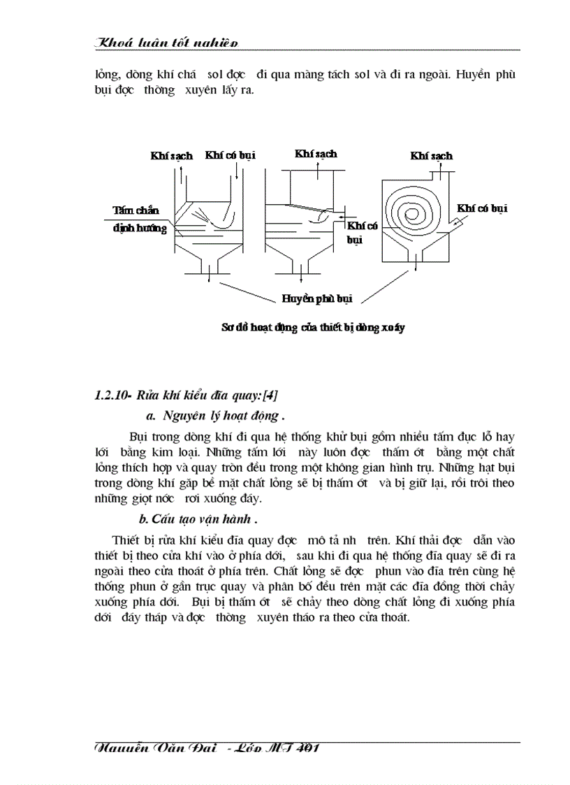 image for page Tách bụi làm sạch khí bằng xiclon và túi lọc