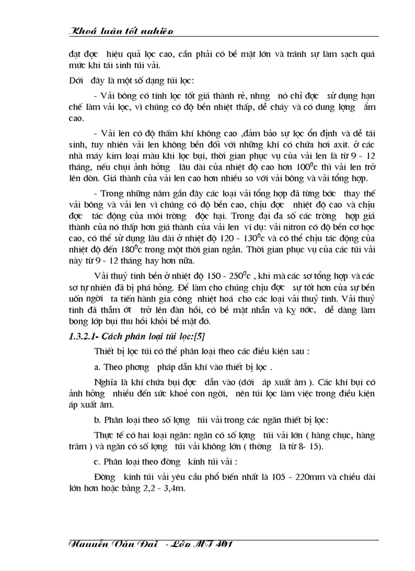 image for page Tách bụi làm sạch khí bằng xiclon và túi lọc