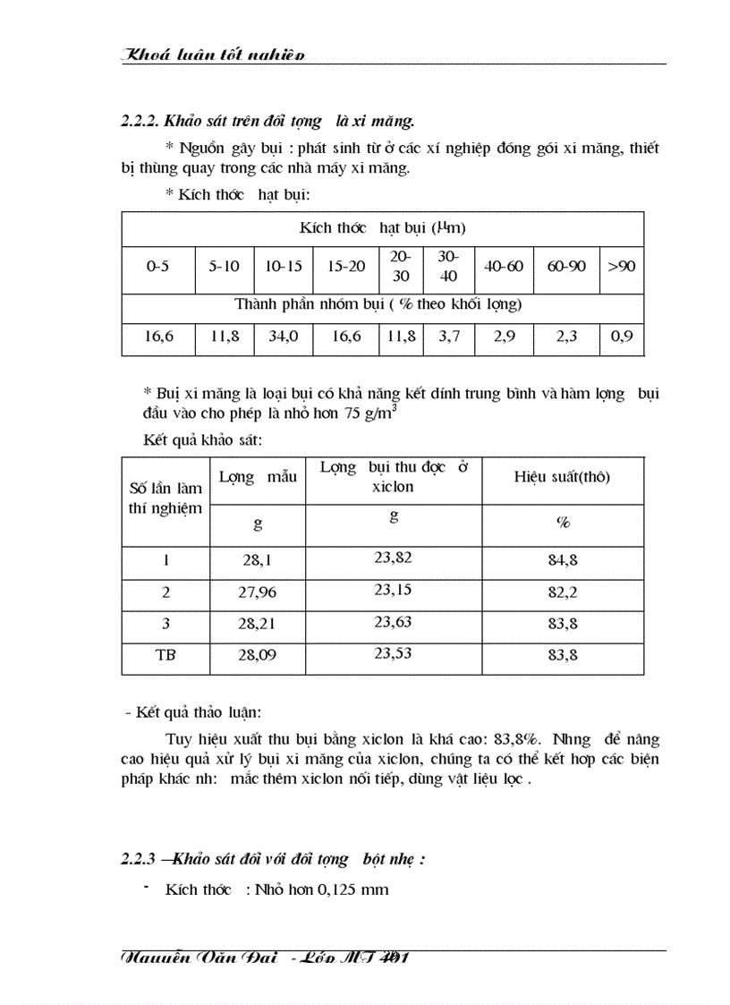 image for page Tách bụi làm sạch khí bằng xiclon và túi lọc