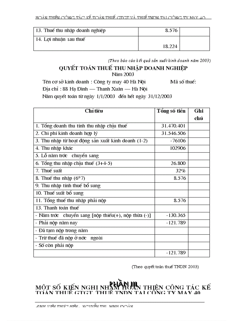 image for page Hoàn thiện công tác kế toán thuế GTGT thuế TNDN tại công ty may 40