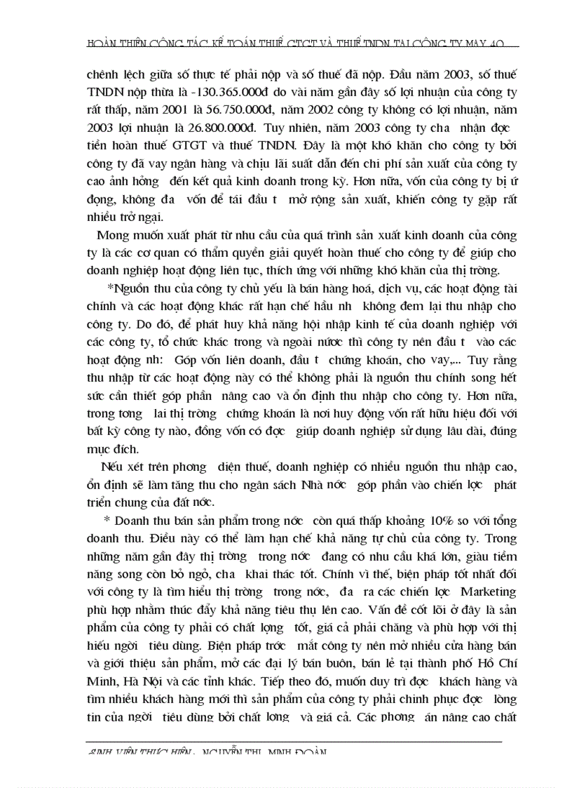 image for page Hoàn thiện công tác kế toán thuế GTGT thuế TNDN tại công ty may 40