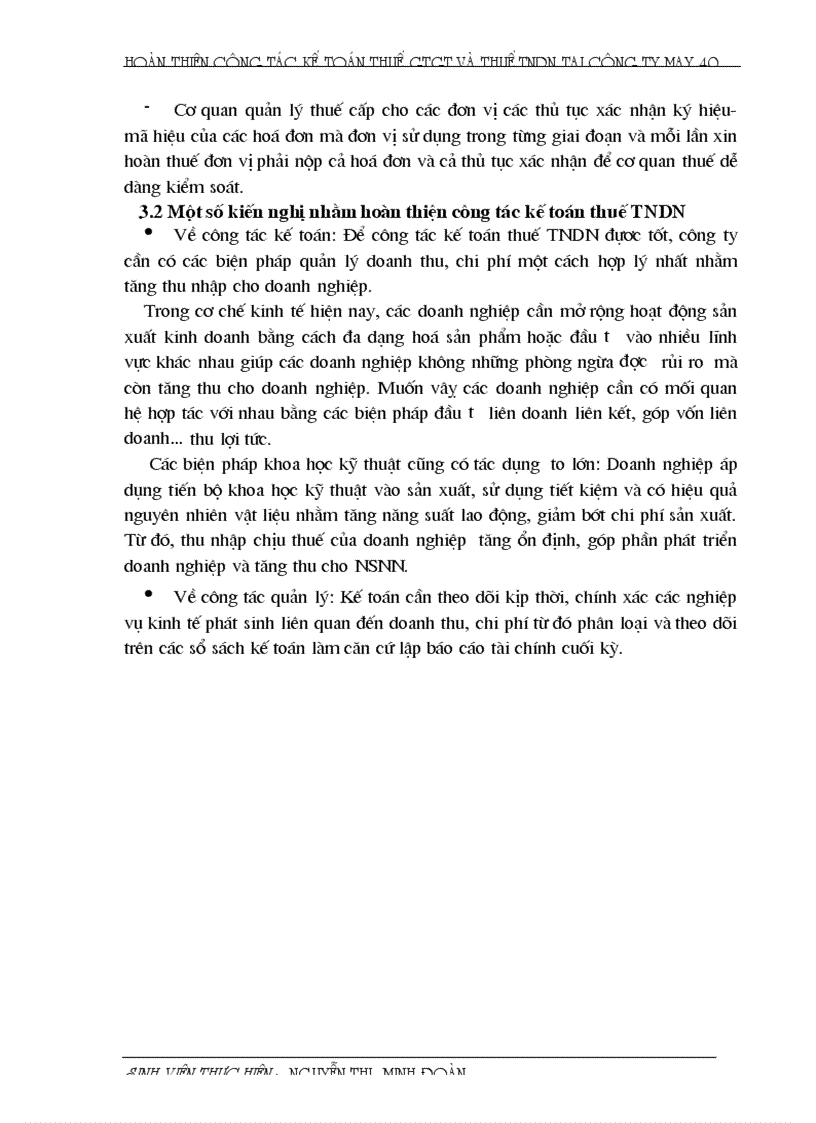image for page Hoàn thiện công tác kế toán thuế GTGT thuế TNDN tại công ty may 40
