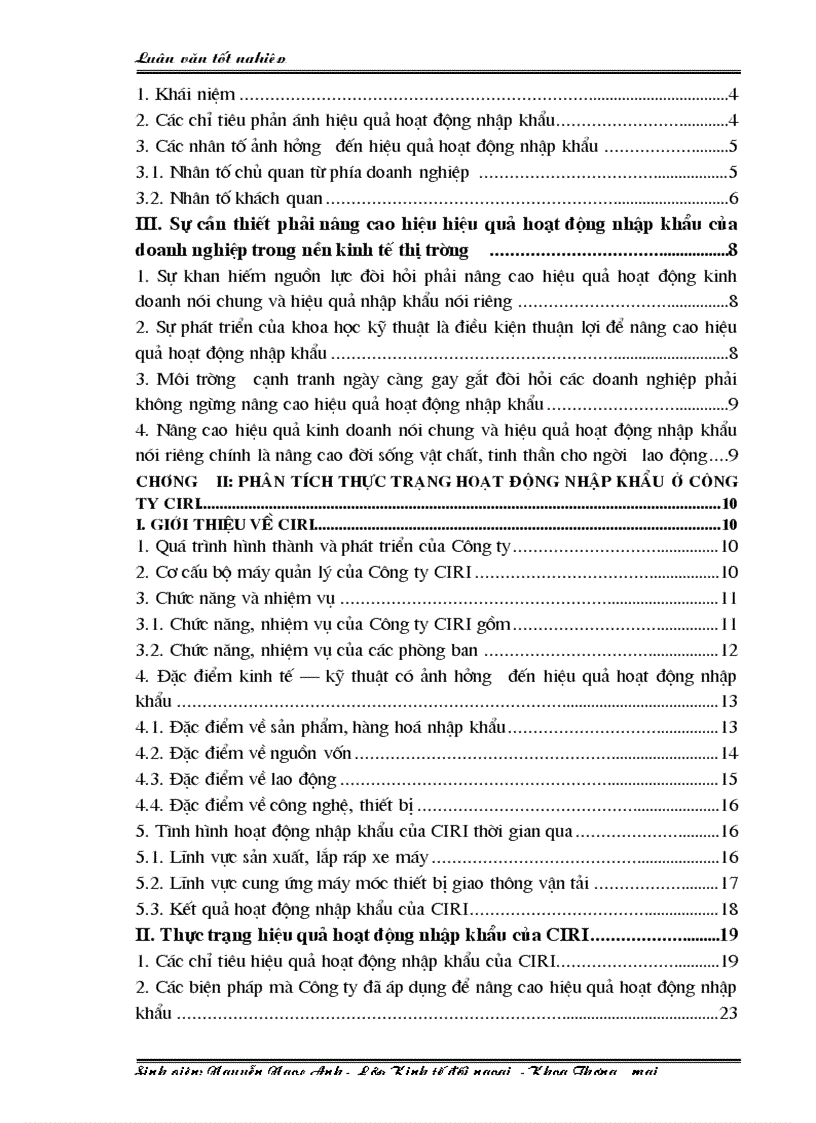 image for page Một số giải pháp nhằm nâng cao hiệu quả hoạt động nhập khẩu ở Công ty Quan hệ quốc tế Đầu tư sản xuất CIRI 1