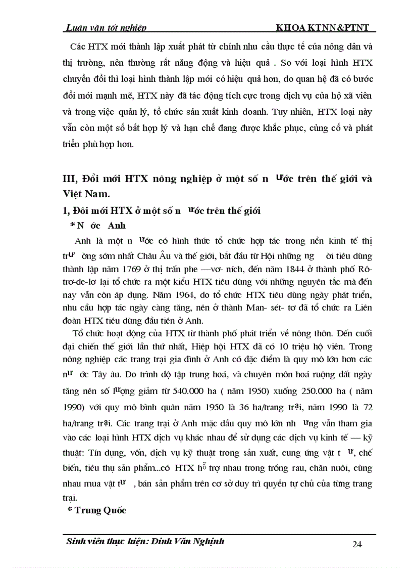 image for page Thực trạng và giải pháp đổi mới HTX nông nghiệp theo Luật ở tỉnh Nam Định