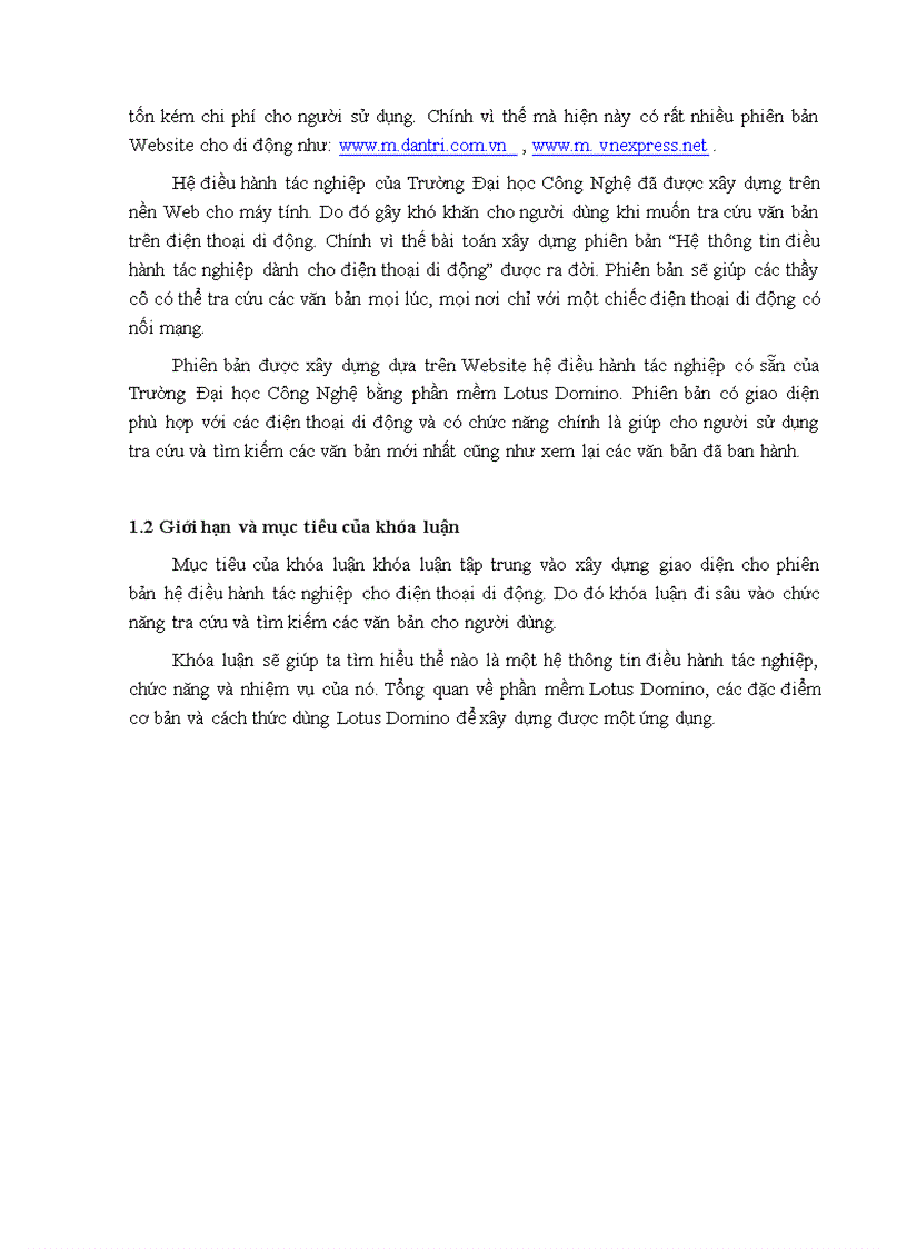 image for page Hệ thông tin điều hành tác nghiệp dành cho điện thoại di động