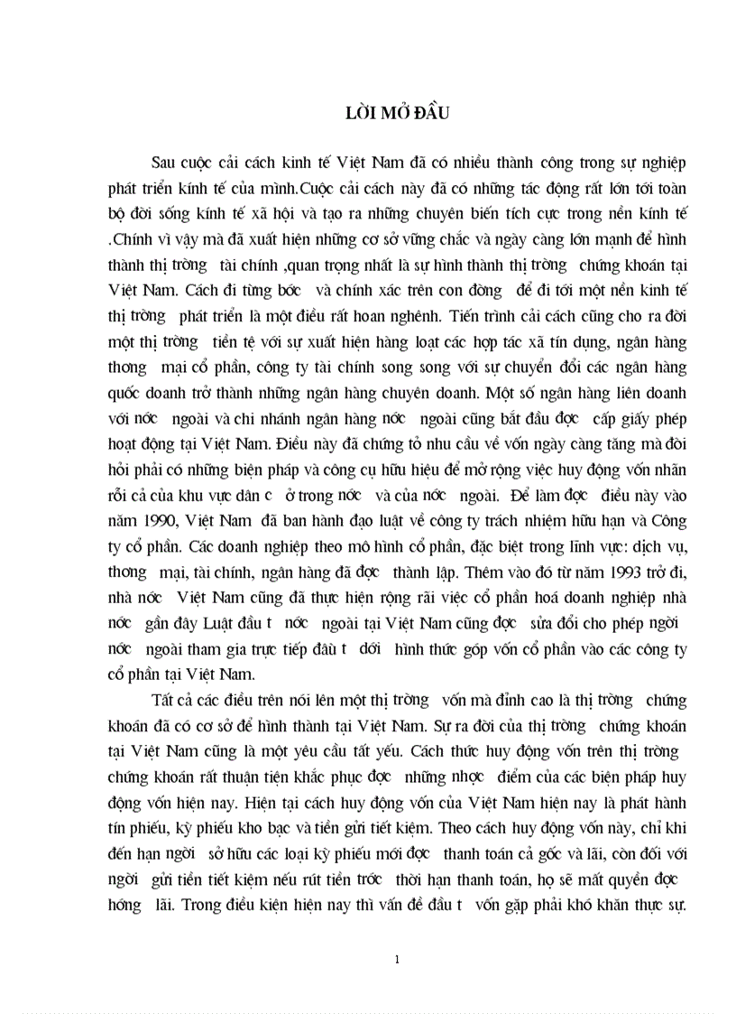 image for page Vai trò của thị trường chứng khoán và sự cần thiết của việc hình thành và phát triển thị trường chứng khoán ở Việt Nam đặc biệt là một số biện pháp tạo ra hàng hoá cho TTCK Việt Nam 1