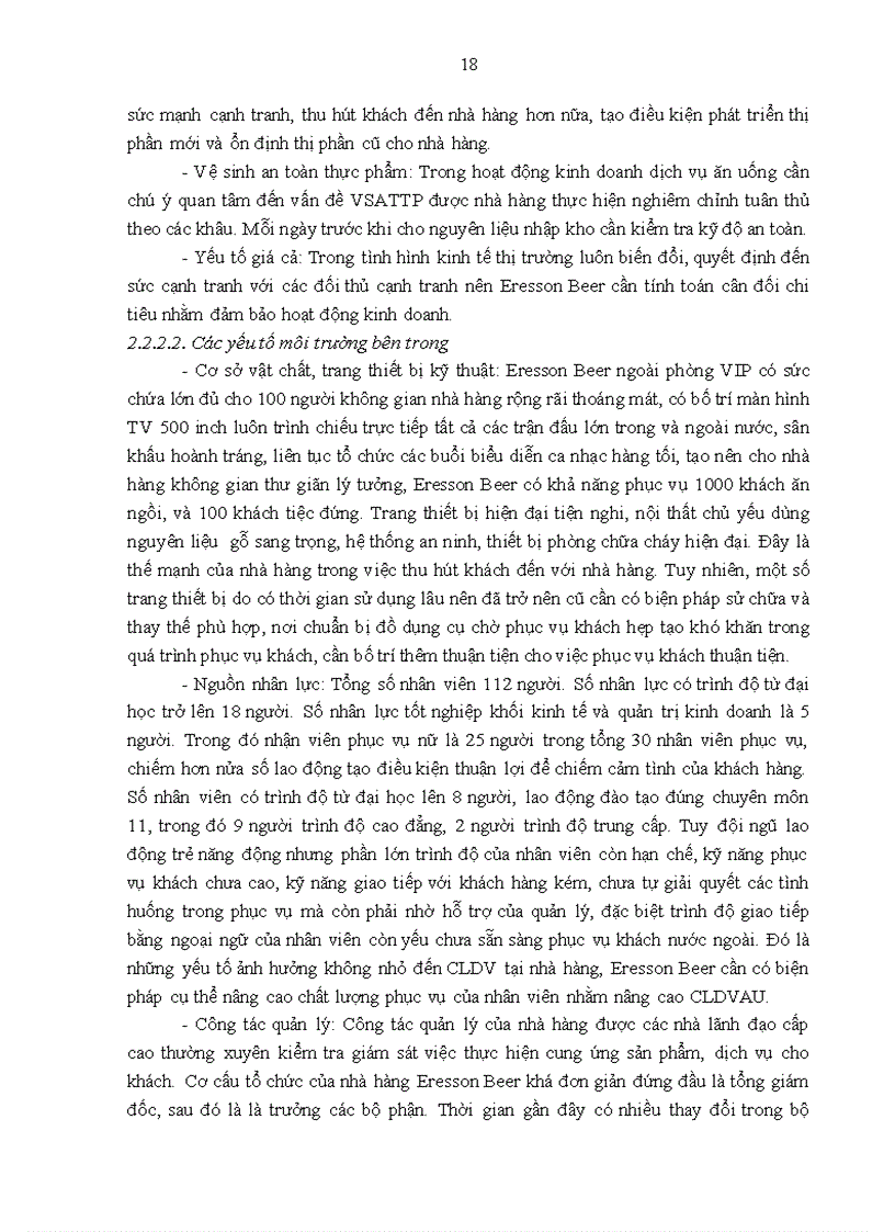 image for page Giải pháp nâng cao chất lượng dịch vụ ăn uống tại nhà hàng Eresson beer