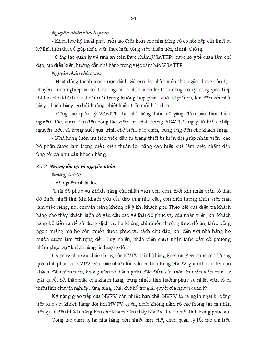 image for page Giải pháp nâng cao chất lượng dịch vụ ăn uống tại nhà hàng Eresson beer