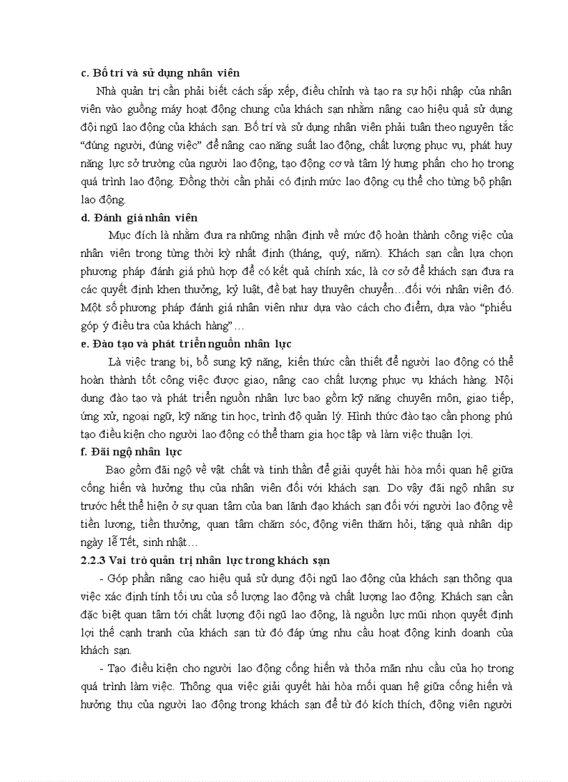 image for page Tăng cường đào tạo và bồi dưỡng nhân lực tại khách sạn Thể Thao Hà Nội 1