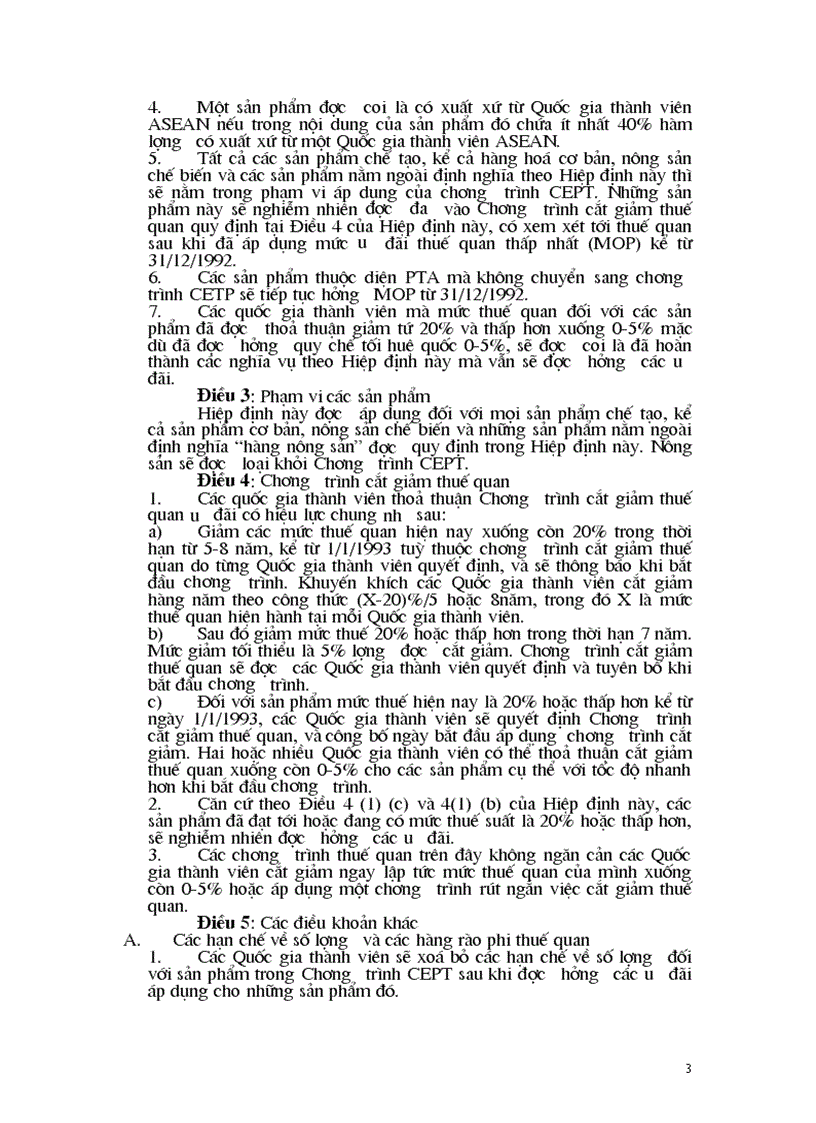image for page Các nội dung chủ yếu của AFTA và lịch trình cắt giảm thế quan của Việt Nam