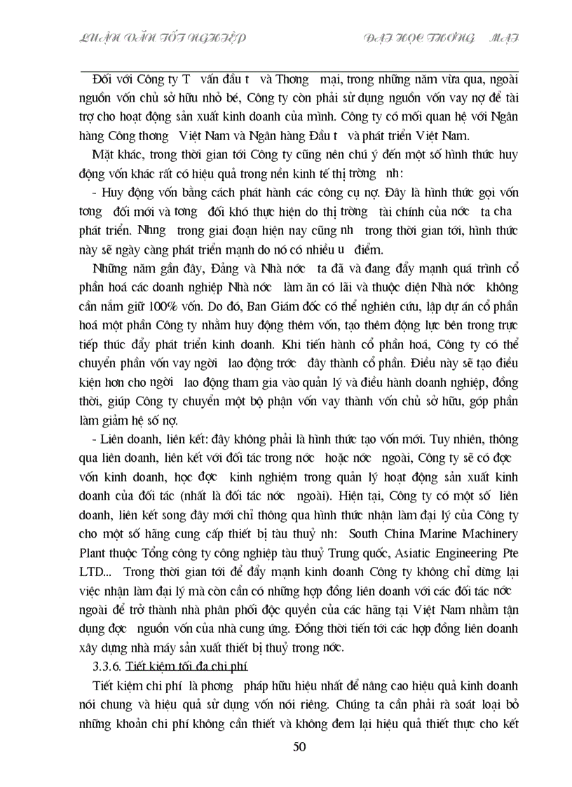 image for page Một số biện pháp nhằm nâng cao hiệu quả sử dụng vốn của Công ty Tư vấn đầu tư và Thương mại