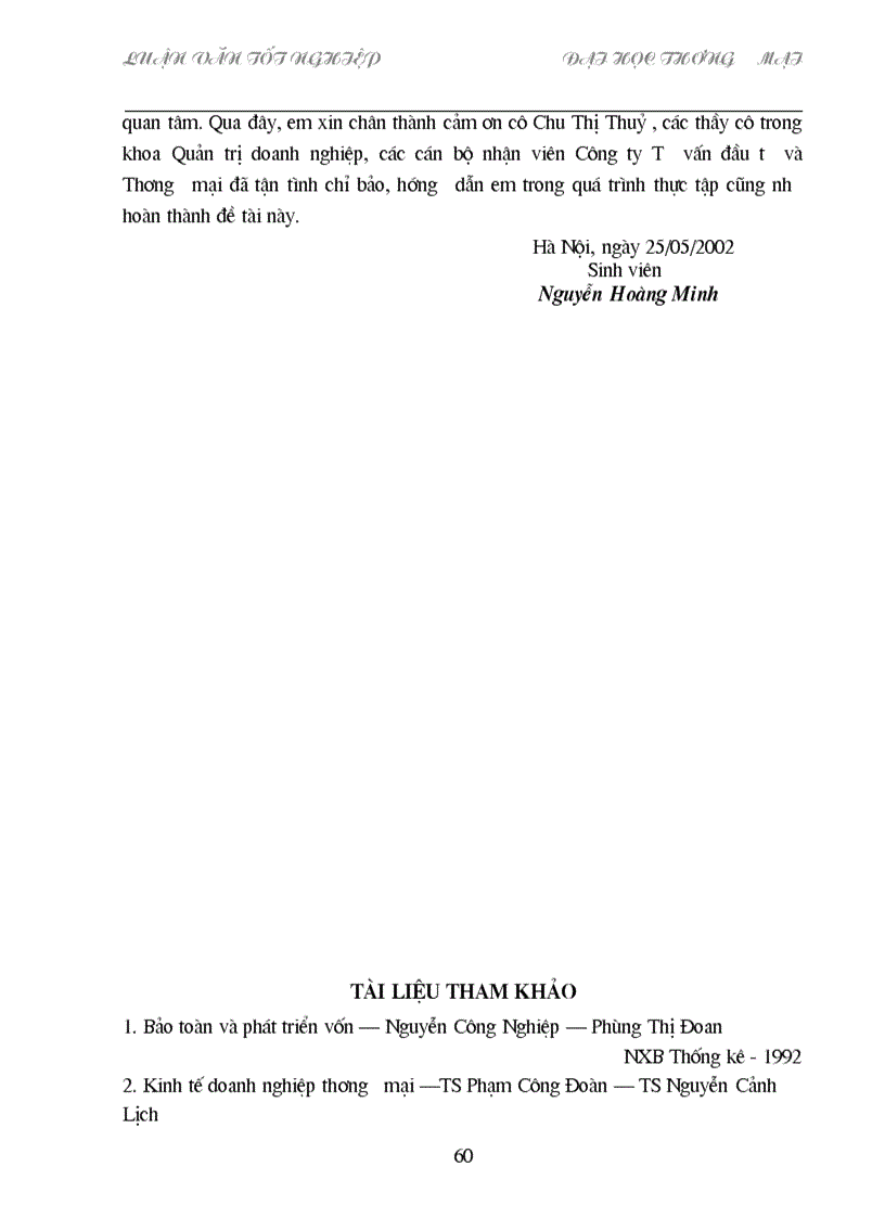 image for page Một số biện pháp nhằm nâng cao hiệu quả sử dụng vốn của Công ty Tư vấn đầu tư và Thương mại