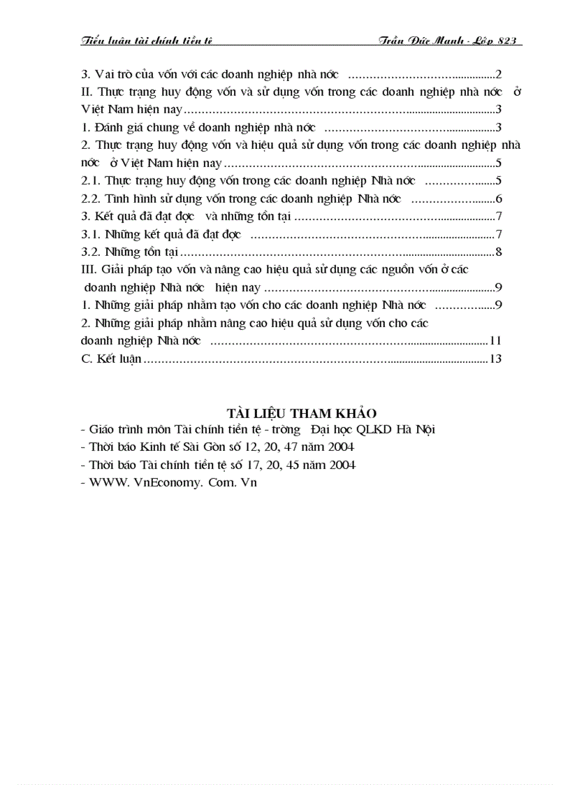 image for page Thực trạng huy đồng và sử dụng vốn trong các doanh nghiệp Nhà nước ở Việt Nam hiện nay