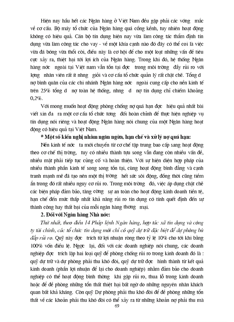 image for page Quá hạn và những giải pháp nhằm ngăn ngừa hạn chế và xử lý nợ quá hạn trong kinh doanh tín dụng của các ngân hàng thương mại