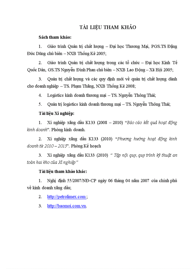 image for page Giải pháp nâng cao chất lượng quy trình nhập xăng dầu của Xí nghiệp xăng dầu K133